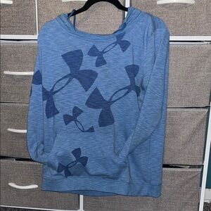 Under Armour Light Blue Hoodie with Logo Accents